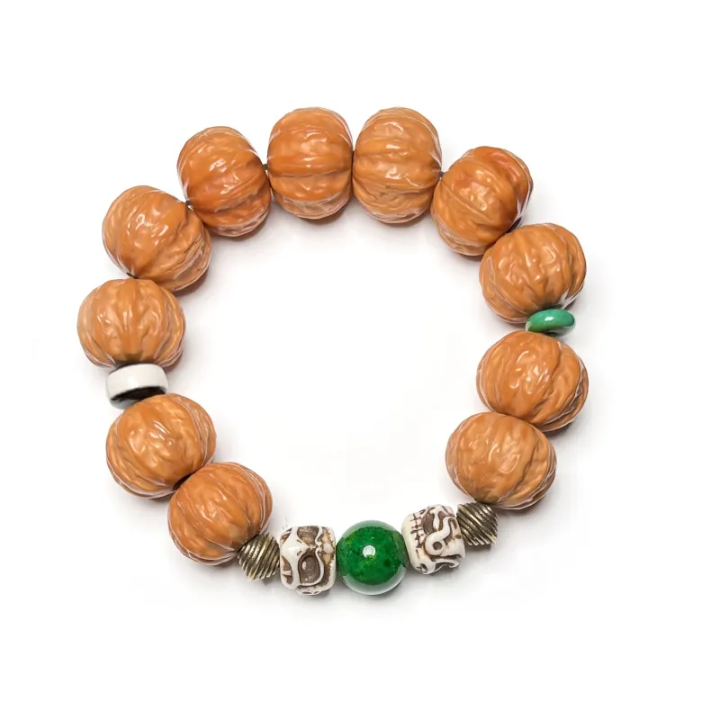 CUIJING Monkey Head Walnut Bracelets Men's-3