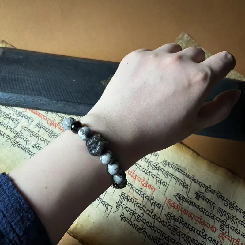 CUIJING Map Stone Bracelets Unisex-2