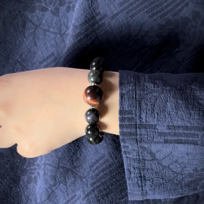 CUIJING Natural Tiger's Eye Stone Jade Bracelets Unisex-1