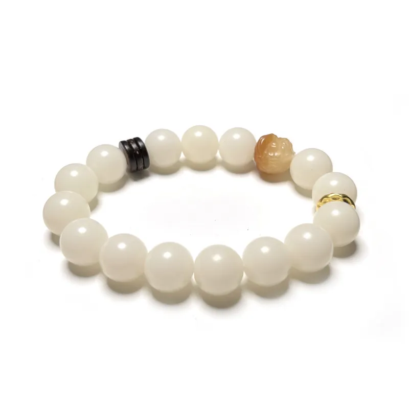CUIJING White Jade Bodhi Bracelets Unisex-1