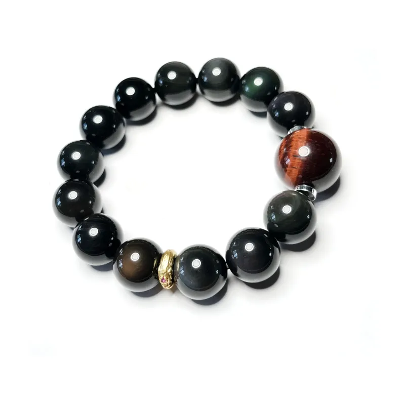 CUIJING Natural Tiger's Eye Stone Jade Bracelets Unisex-2