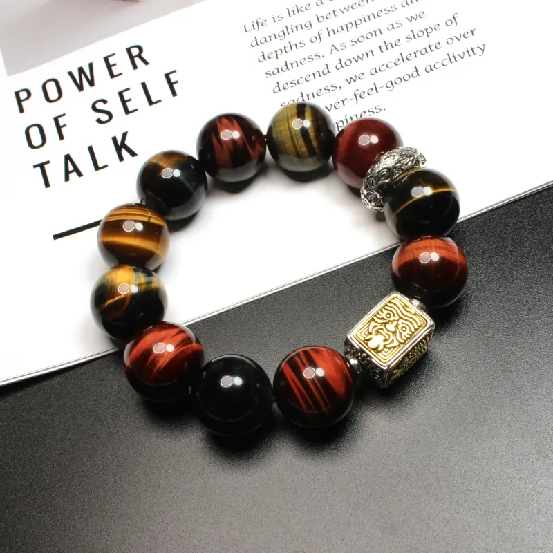 CUIJING Tiger's Eye Stone Bracelets Men's-3