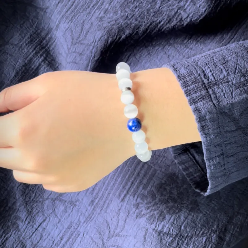 CUIJING Glass Cat Eye Bracelets Unisex-3