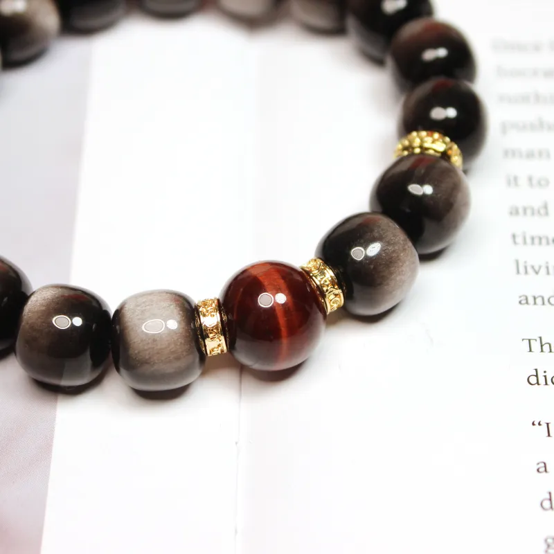 CUIJING Obsidian Bracelets Unisex-3