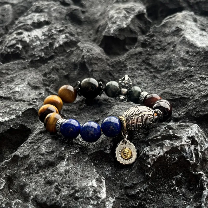 CUIJING Tiger's Eye Stone Bracelets Men's-1