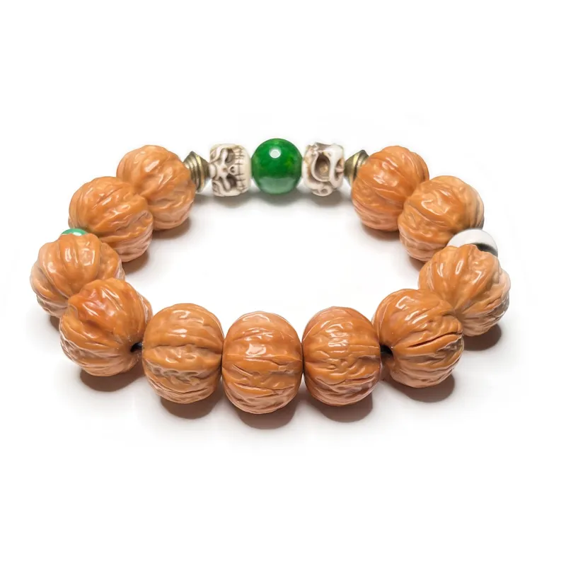 CUIJING Monkey Head Walnut Bracelets Men's-2