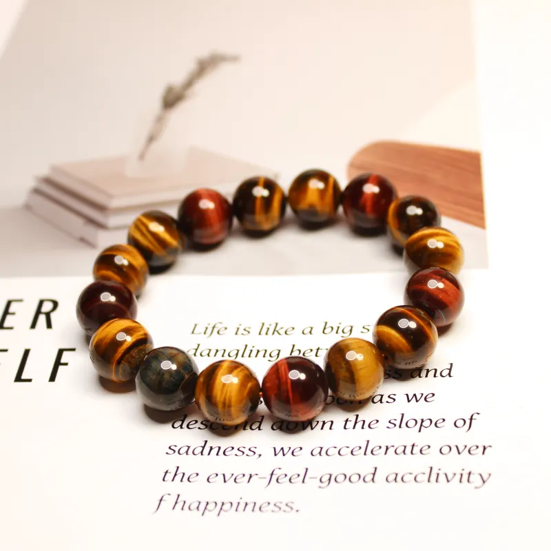 CUIJING Tiger's Eye Stone Jade Bracelets Unisex-3
