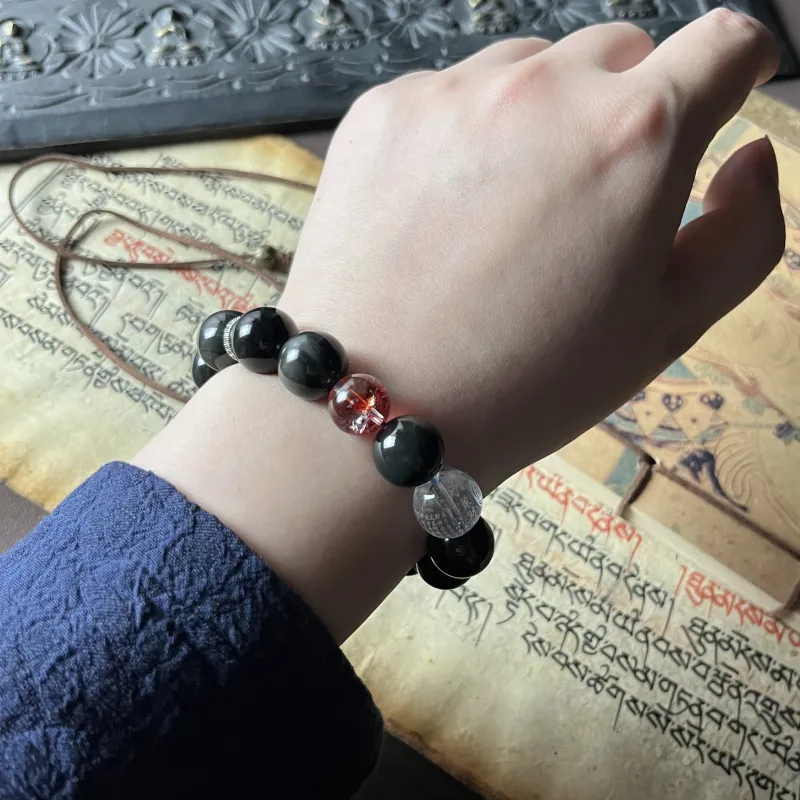 CUIJING Obsidian Bracelets Unisex-5