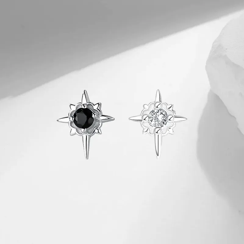 LUCA Zircon Stud Earrings Unisex-2