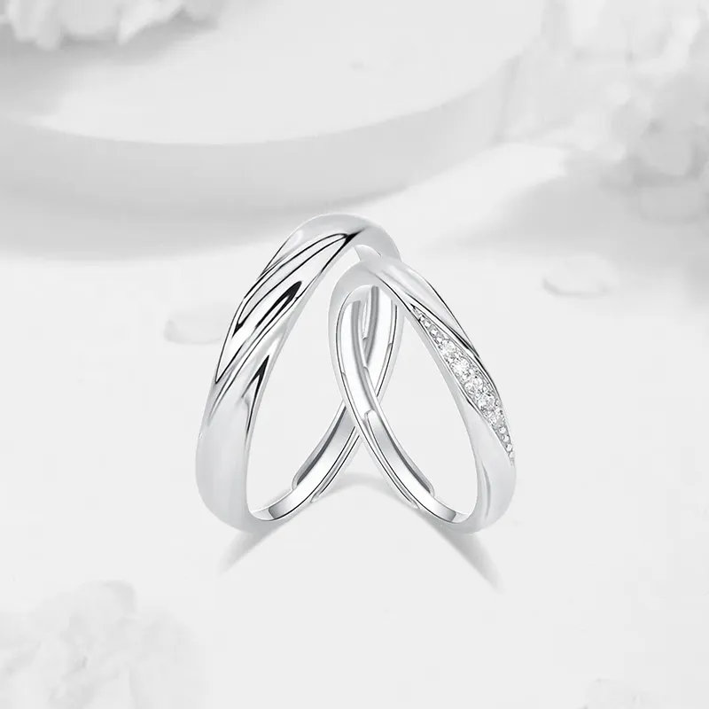 LUCA Sterling Silver Rings Unisex Anniversary Gift #Sweet Love Confession-5