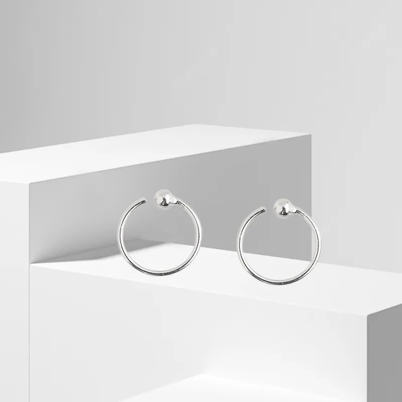 LUCA Sterling Silver Earrings Unisex-1