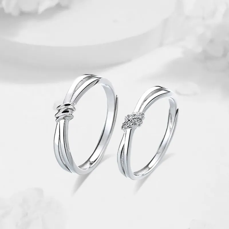 LUCA Sterling Silver Rings Unisex Silver White Festival Gift Material Box-2