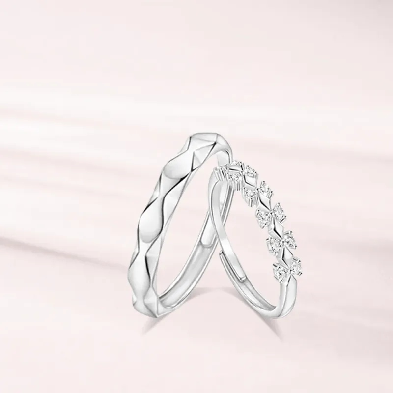 LUCA Sterling Silver Rings Unisex Gift Box Set #Sweet Love Confession-1