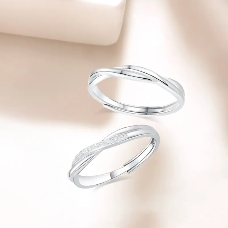 LUCA Sterling Silver Rings Unisex #Sweet Love # Gift Box Set-5