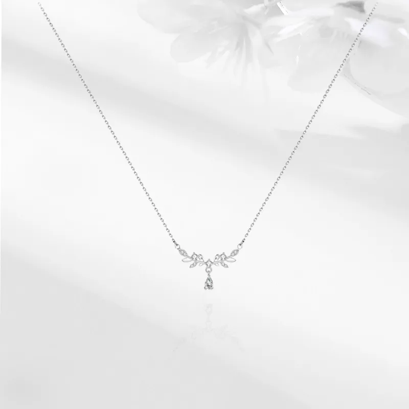 Mr. Shang S999 Fine Silver Wheat Niche Refined Premium Girls' Necklace Women's-5