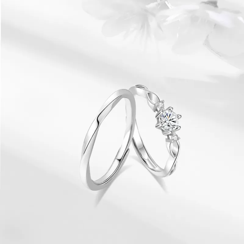LUCA Sterling Silver Rings Unisex Silver Box-5