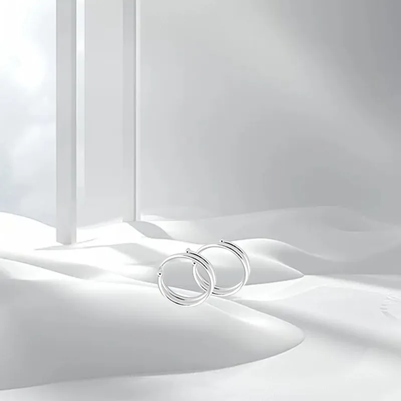 LUCA 999 Fine Silver Earrings Unisex-4