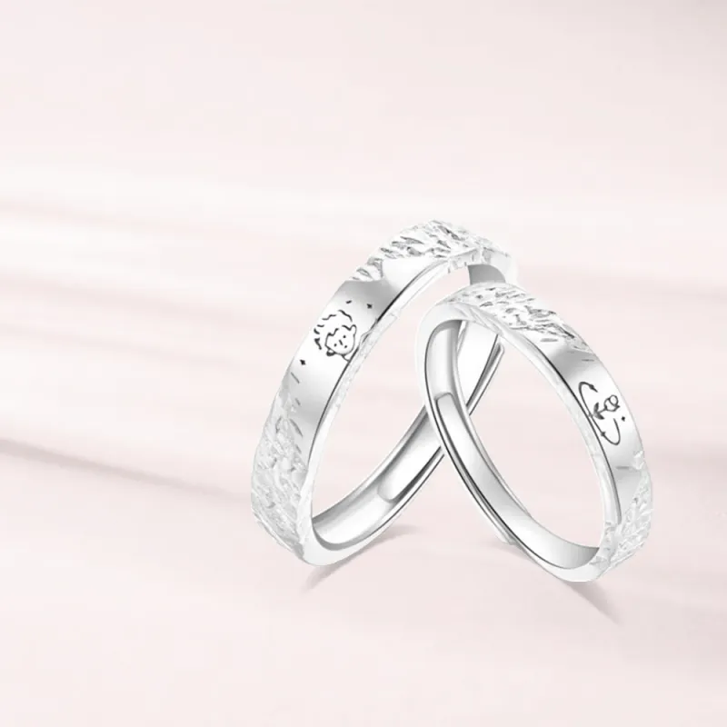 LUCA Sterling Silver Rings Unisex Silver Anniversary Confession-5