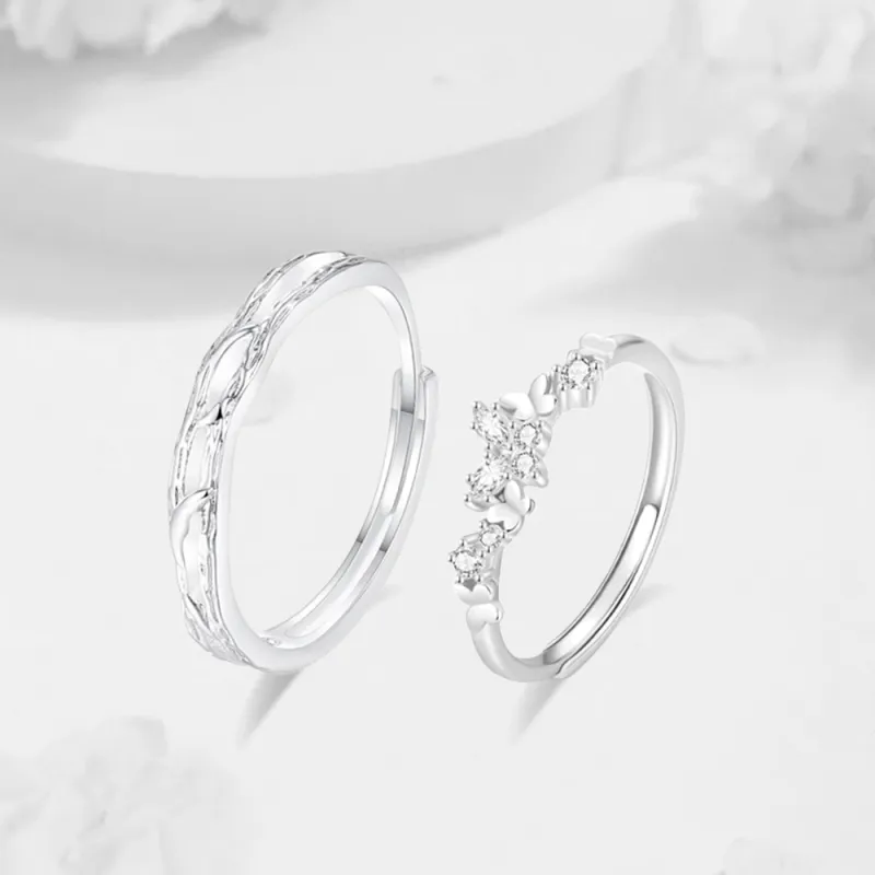 LUCA Sterling Silver Rings Unisex # Gift Box Set-2