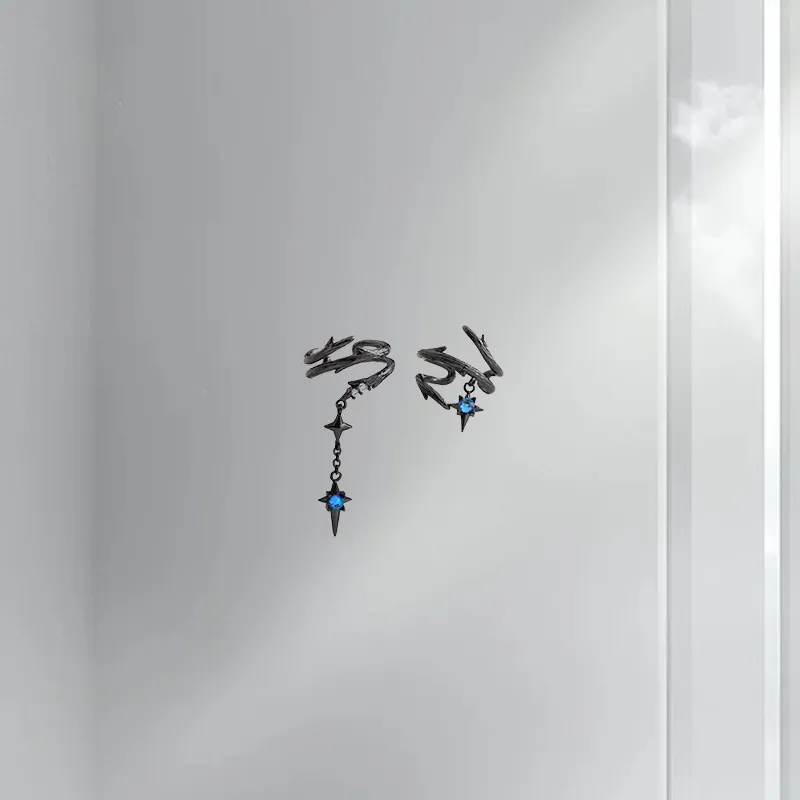 LUCA Zircon Clip On Earrings Unisex-1