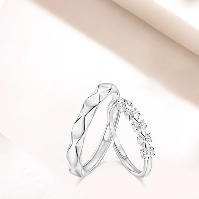 LUCA Sterling Silver Rings Unisex Gift Box Set #Sweet Love Confession-3