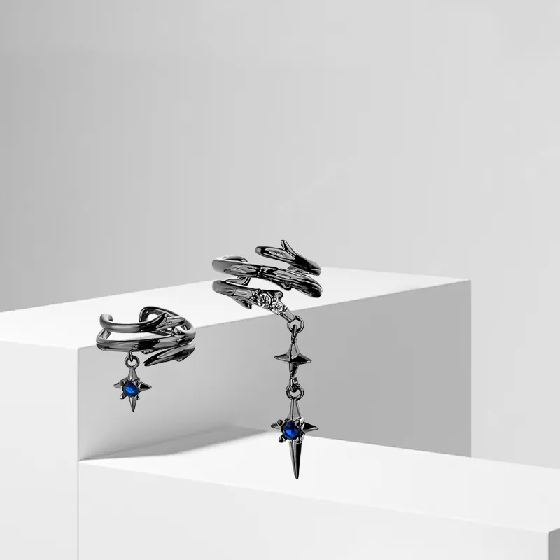 LUCA Zircon Clip On Earrings Unisex-1