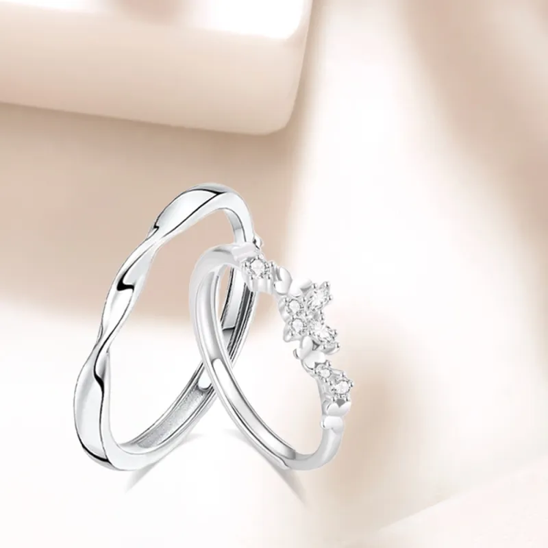 LUCA Sterling Silver Rings Unisex Gift Box Set-4