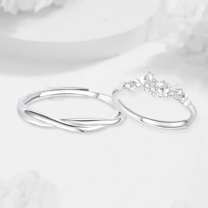 LUCA Sterling Silver S999 Silver Rings Unisex-5