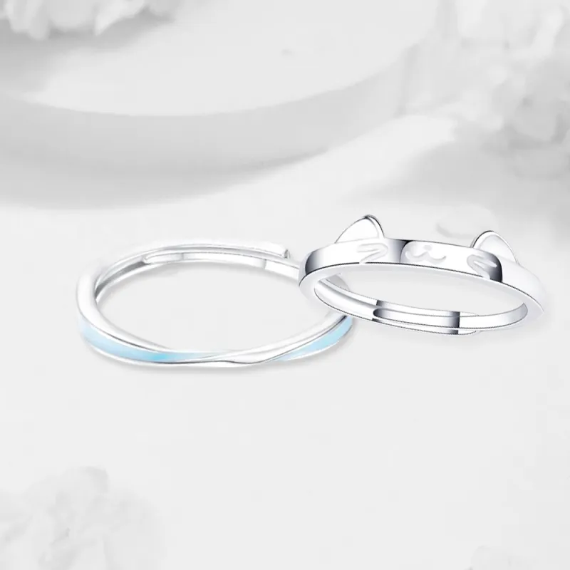 LUCA Sterling Silver S999 Silver Rings Unisex-4