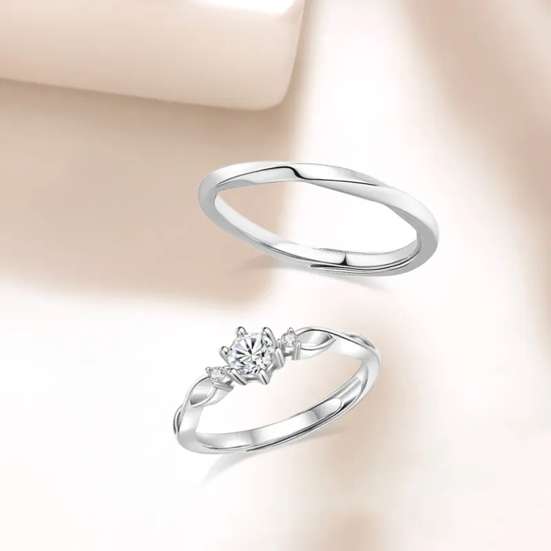 LUCA Sterling Silver Rings Unisex Silver Box-3