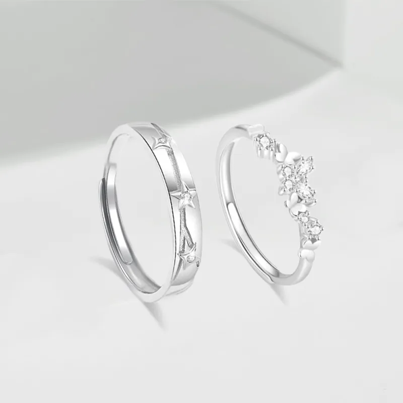 LUCA Sterling Silver Rings Unisex Anniversary Gift, Refined Love-5