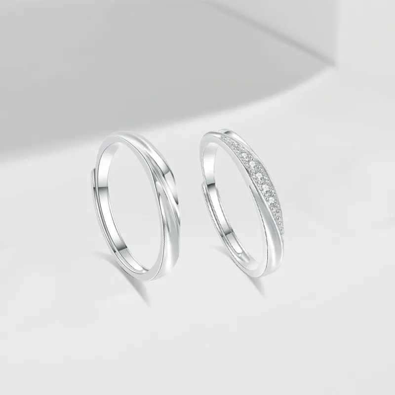 LUCA S999 Pure Rings Unisex Silver white Gift Box-4