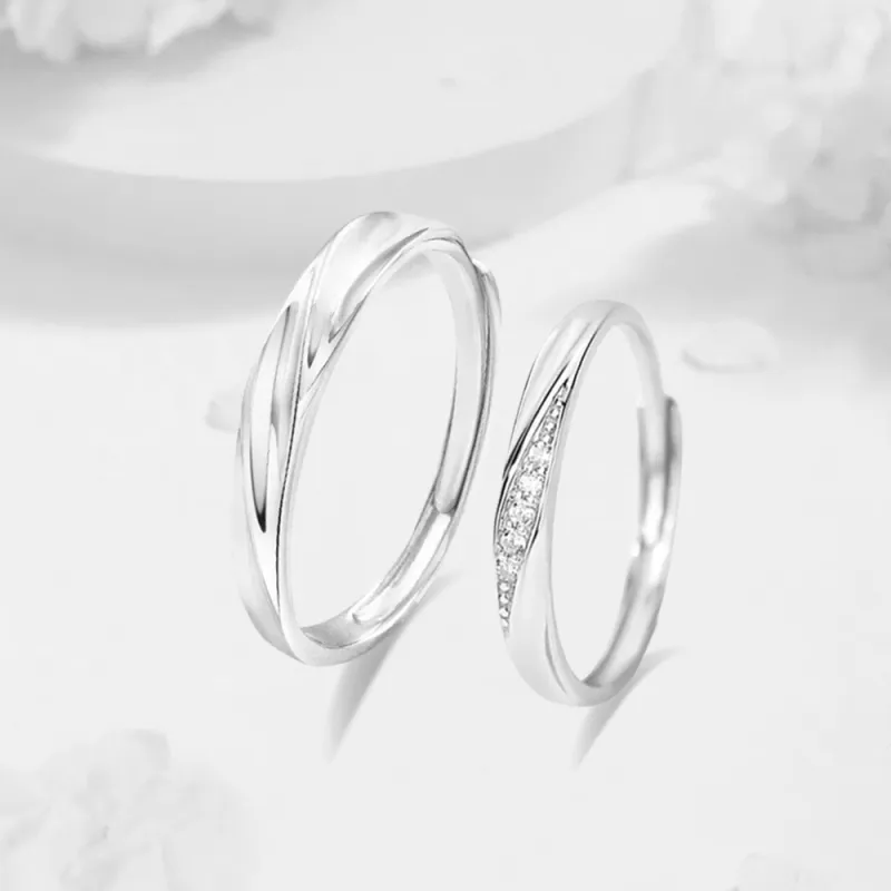 LUCA Sterling Silver Rings Unisex Anniversary Box For Girlfriend-3