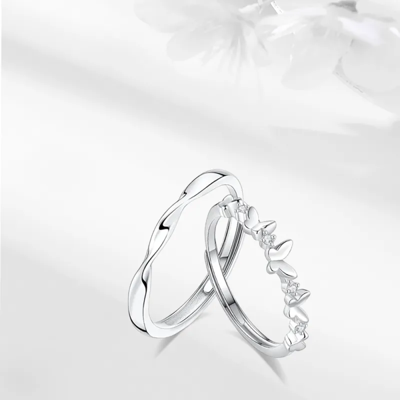 LUCA Sterling Silver Rings Unisex #Sweet Love Gift Box Set-6