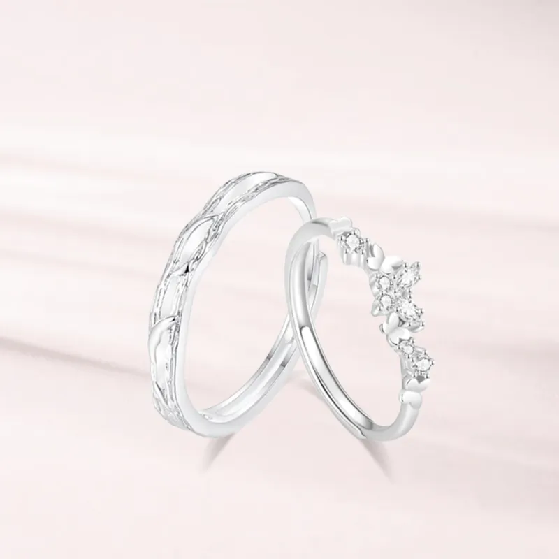 LUCA Sterling Silver Rings Unisex # Gift Box Set-1