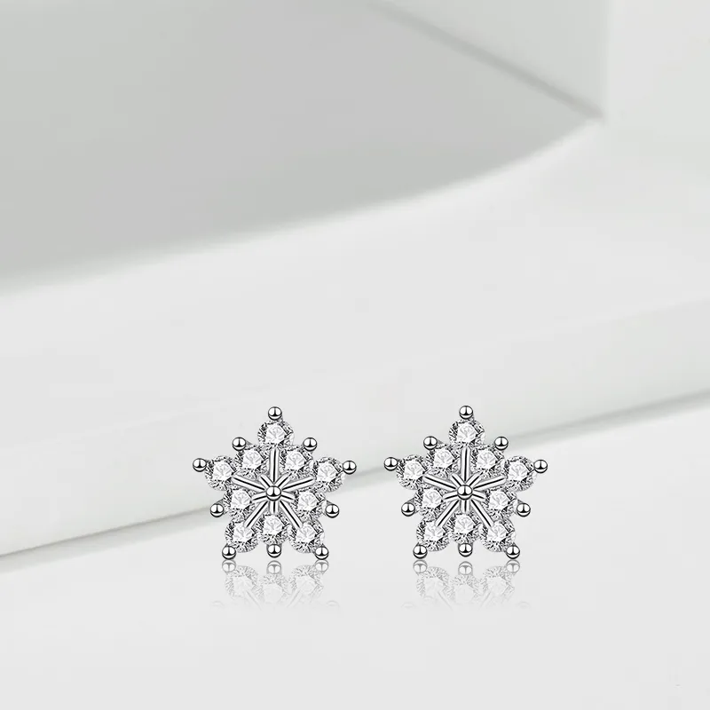 LUCA 925 Sterling Silver Stud Earrings Women's-6