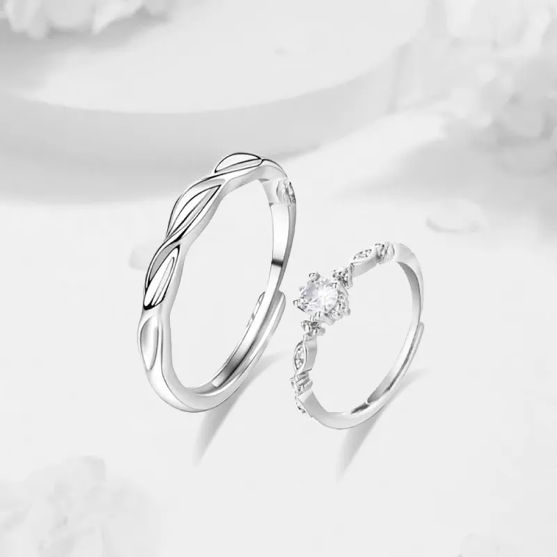 LUCA S999 Silver Rings Unisex Silver white Gift Box-2