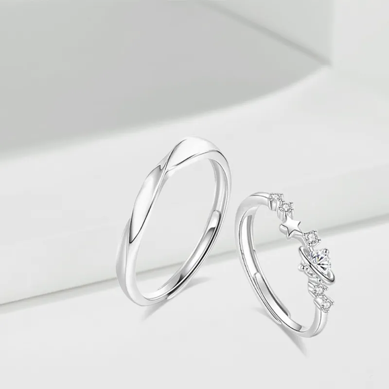 LUCA Sterling Silver Rings Unisex Anniversary Birthday Gift Gift Box-5