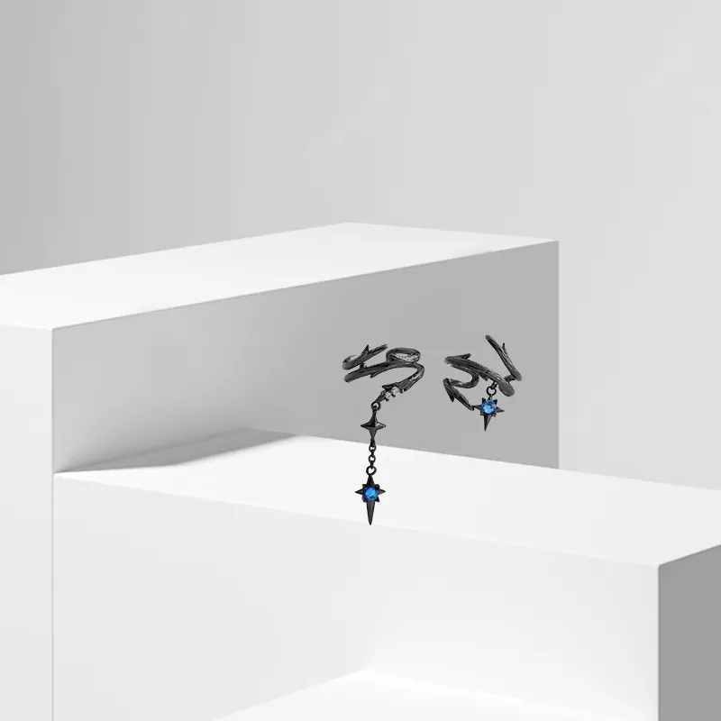 LUCA Zircon Clip On Earrings Unisex-3
