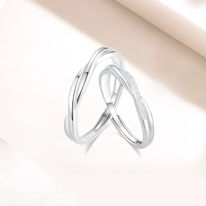LUCA Sterling Silver Rings Unisex #Sweet Love # Gift Box Set-6
