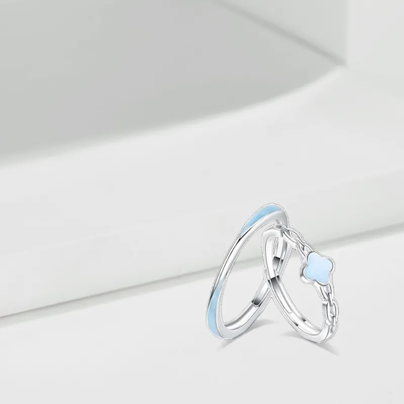 LUCA Sterling Silver Rings Unisex Silver White-4