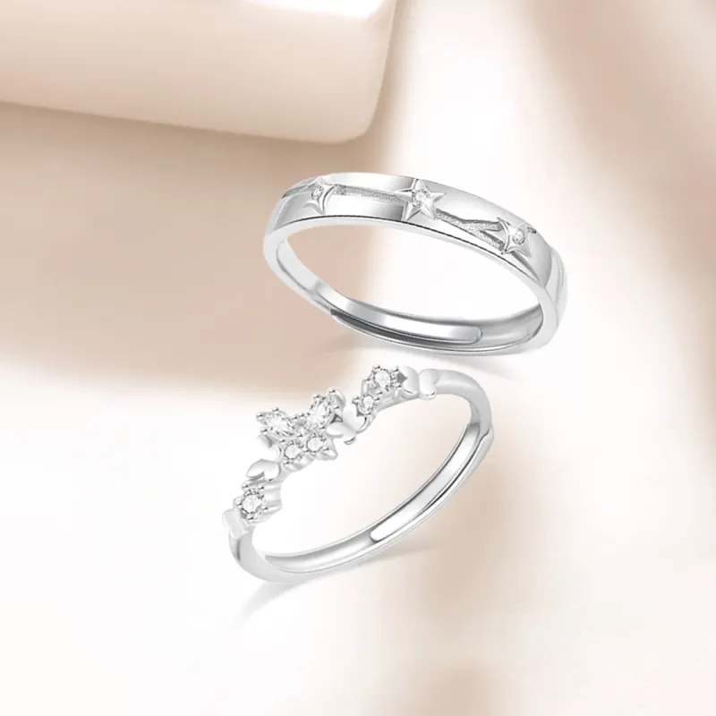 LUCA Sterling Silver Rings Unisex Anniversary Gift, Refined Love-3
