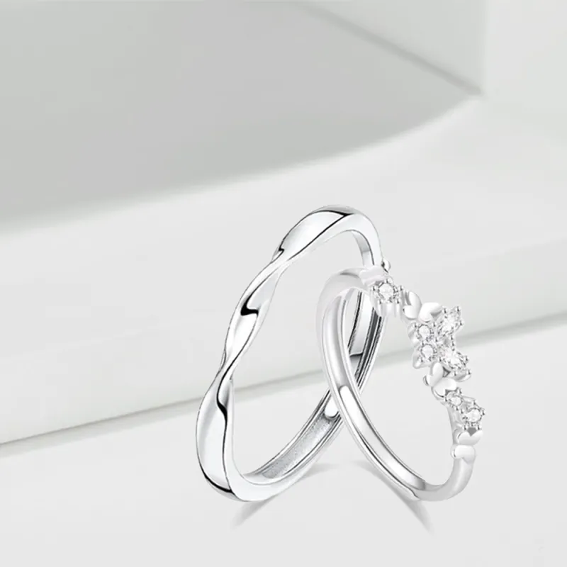 LUCA Sterling Silver Rings Unisex Gift Box Set-3