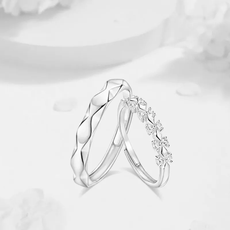 LUCA Sterling Silver Rings Unisex Gift Box Set #Sweet Love Confession-6