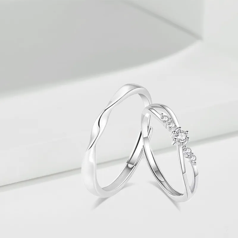 LUCA Sterling Silver Rings Unisex Anniversary Box Anniversary Year-5