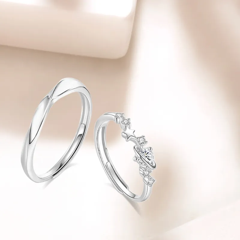 LUCA Sterling Silver Rings Unisex Anniversary Birthday Gift Gift Box-2