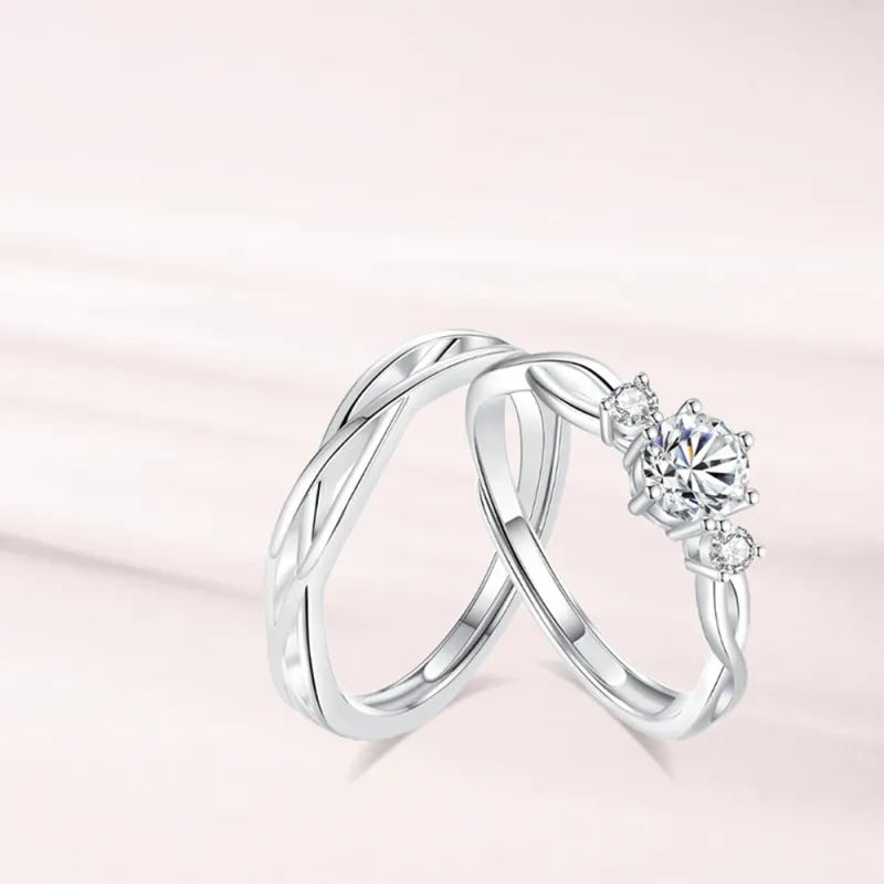 LUCA Sterling Silver Rings Unisex Anniversary Box Anniversary Year-1