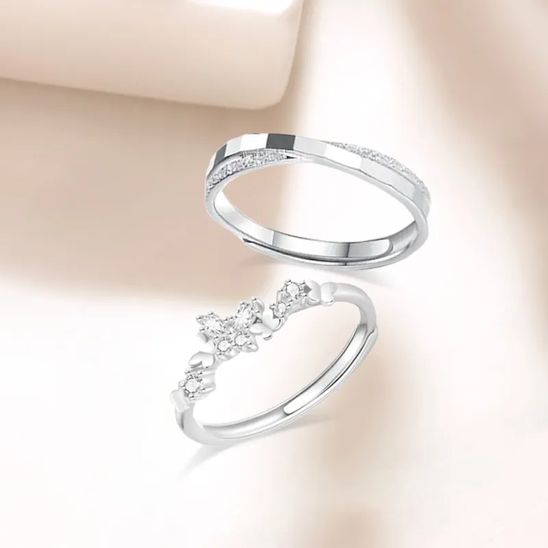 LUCA Sterling Silver Rings Unisex Gift Box Set-5