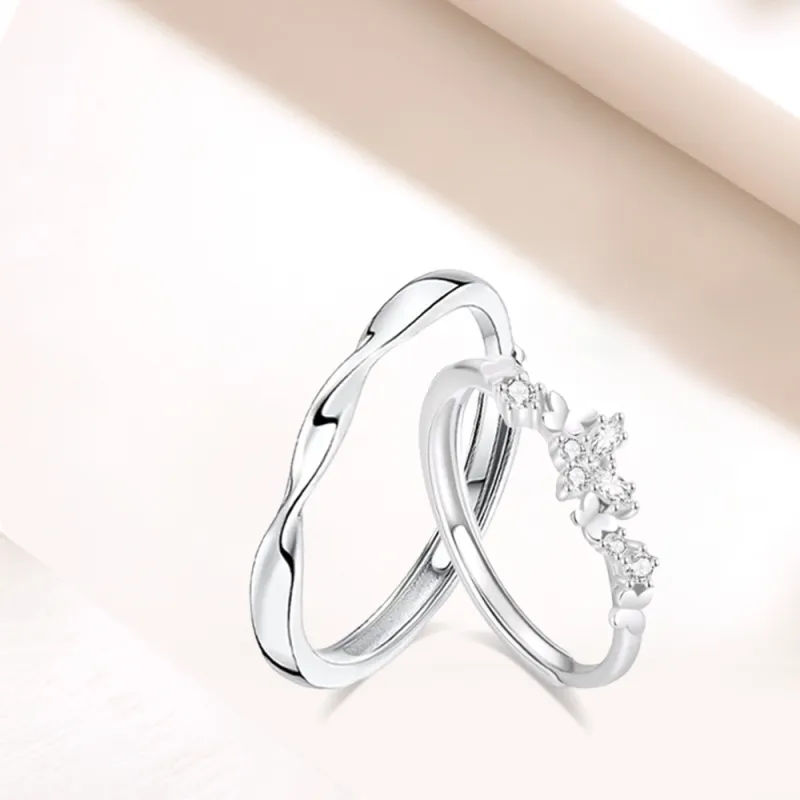 LUCA Sterling Silver Rings Unisex Gift Box Set-5