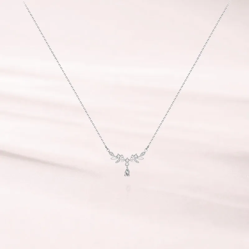Mr. Shang S999 Fine Silver Wheat Niche Refined Premium Girls' Necklace Women's-1